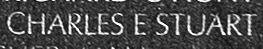 Engraved name on The Wall of Staff Sergeant Charles Edgar Stuart, U.S. Air Force